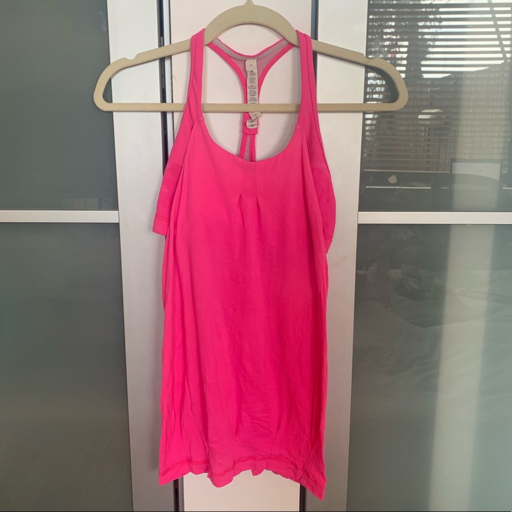 Hot Pink Lululemon Racerback tank, size 4